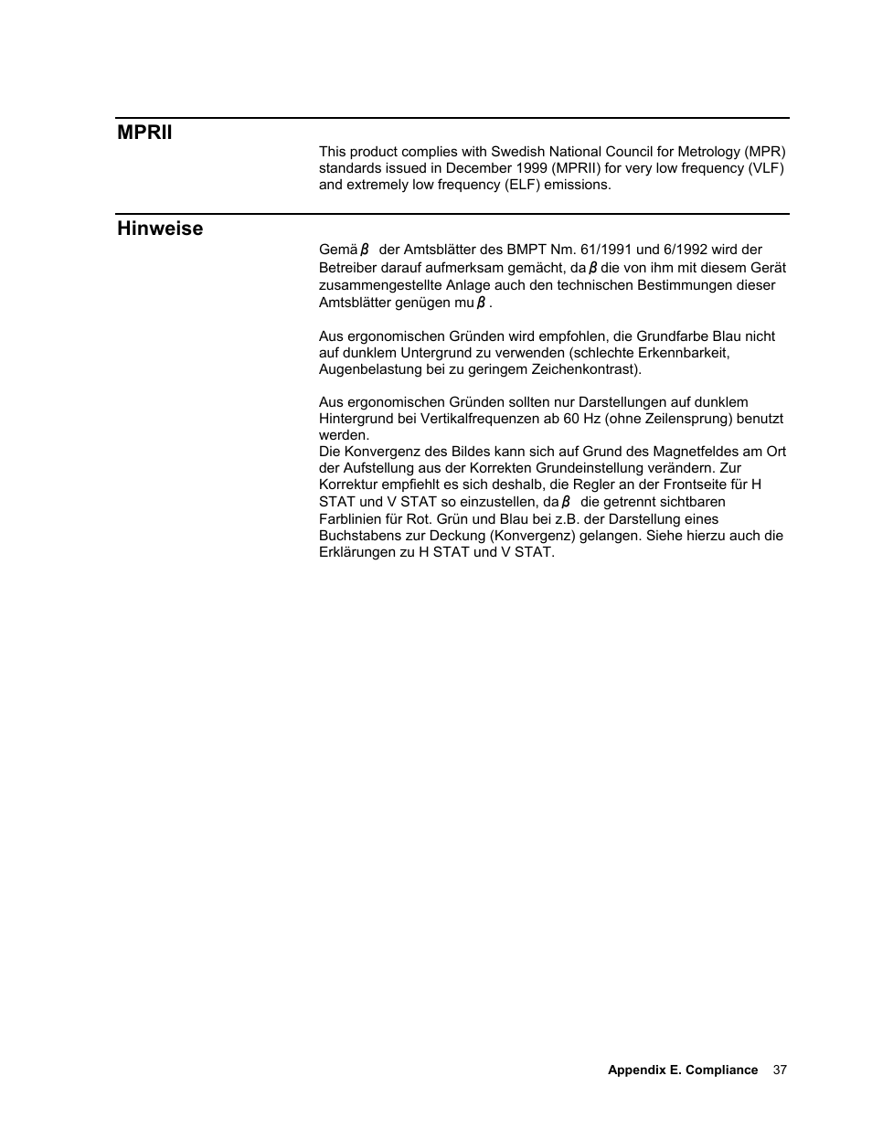 Mprii, Hinweise | IBM T221 User Manual | Page 43 / 43