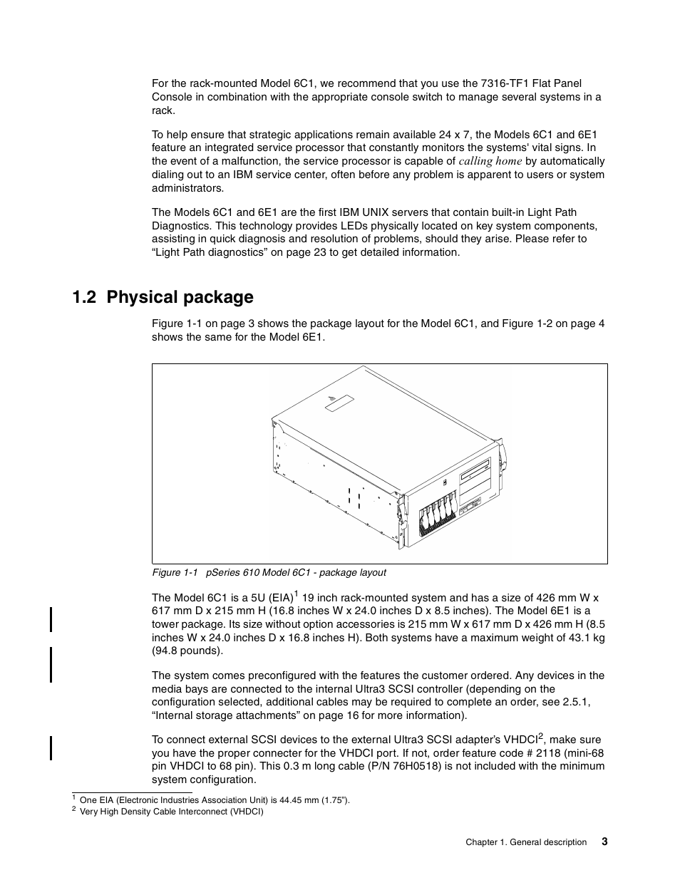 2 physical package | IBM 6C1 User Manual | Page 11 / 42