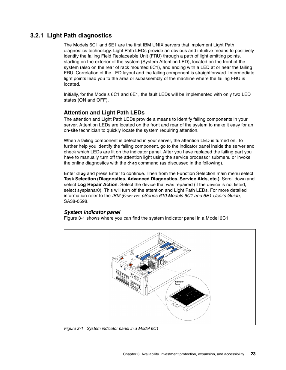 1 light path diagnostics | IBM 6C1 User Manual | Page 31 / 42