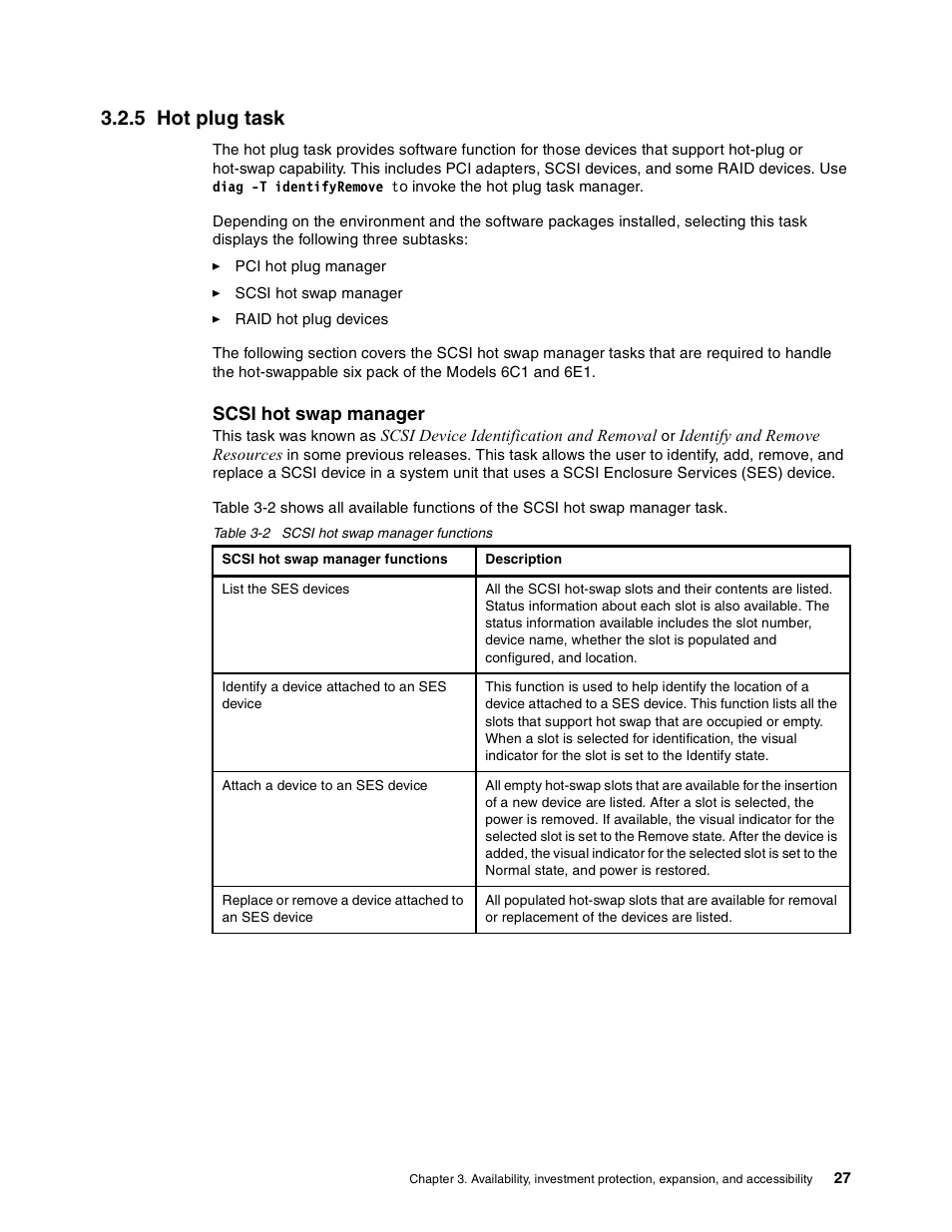 5 hot plug task, Scsi hot swap manager | IBM 6C1 User Manual | Page 35 / 42