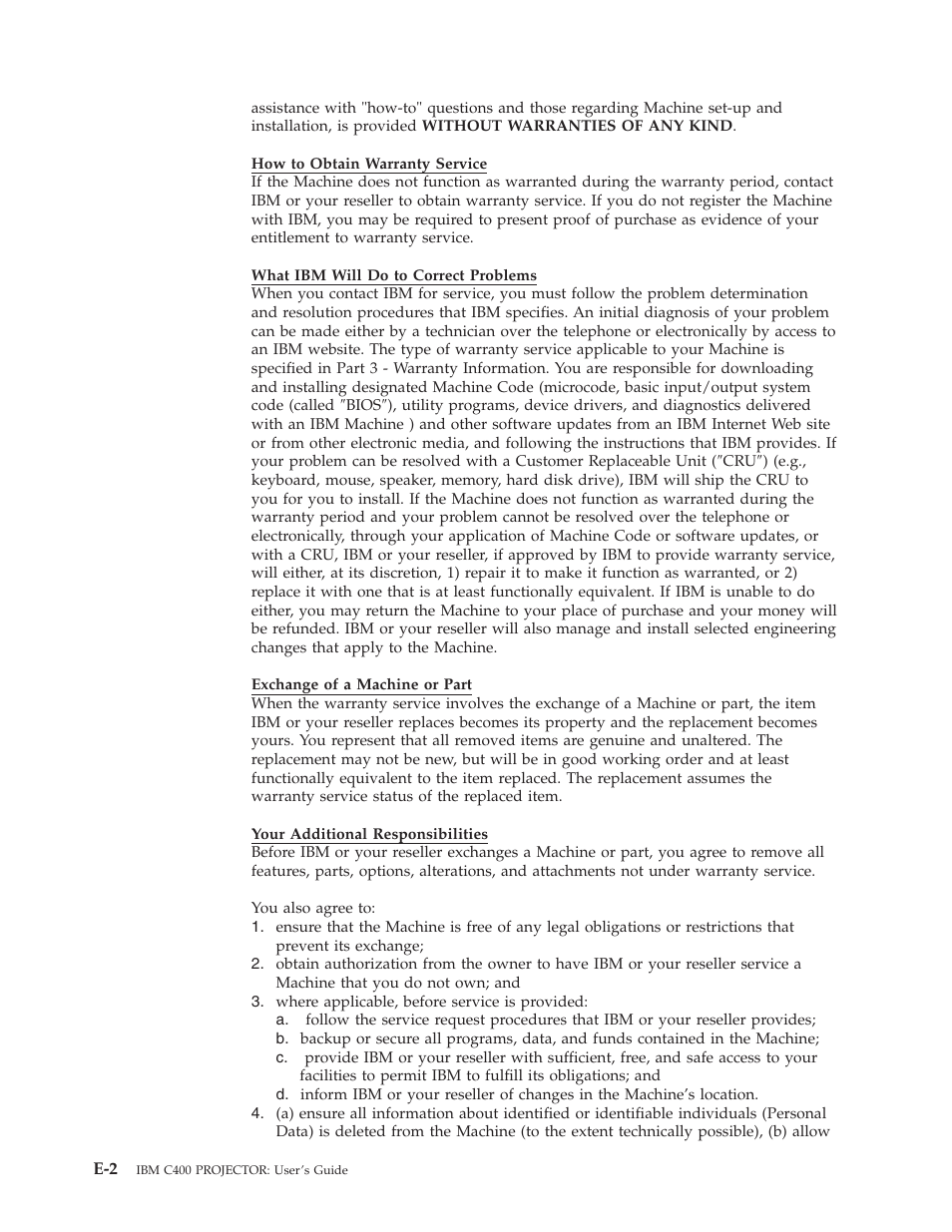 IBM PROJECTOR C400 User Manual | Page 68 / 94