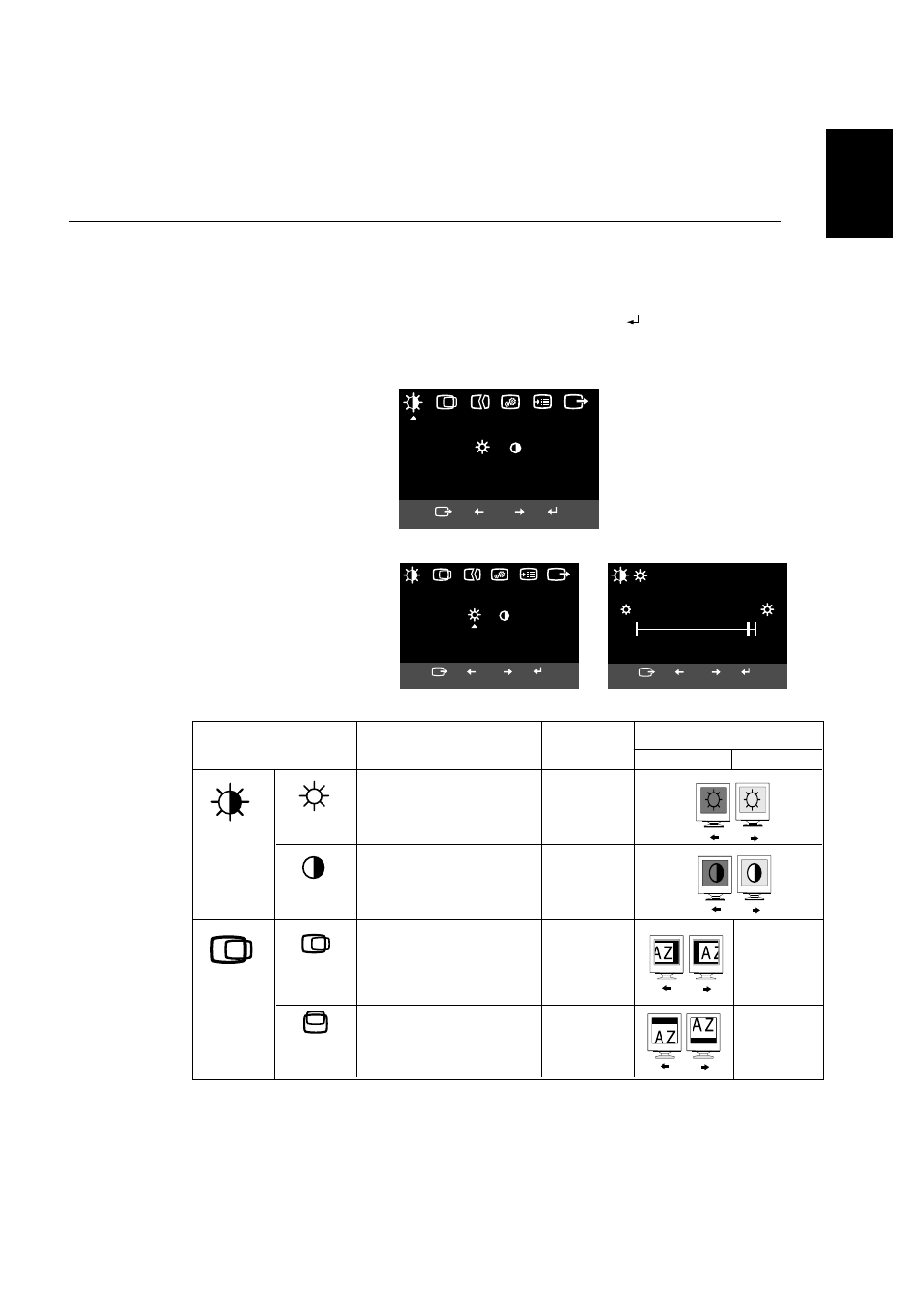 On-screen display (osd) controls, Initial appearance of osd, Osd functions | English | IBM L180p User Manual | Page 21 / 33