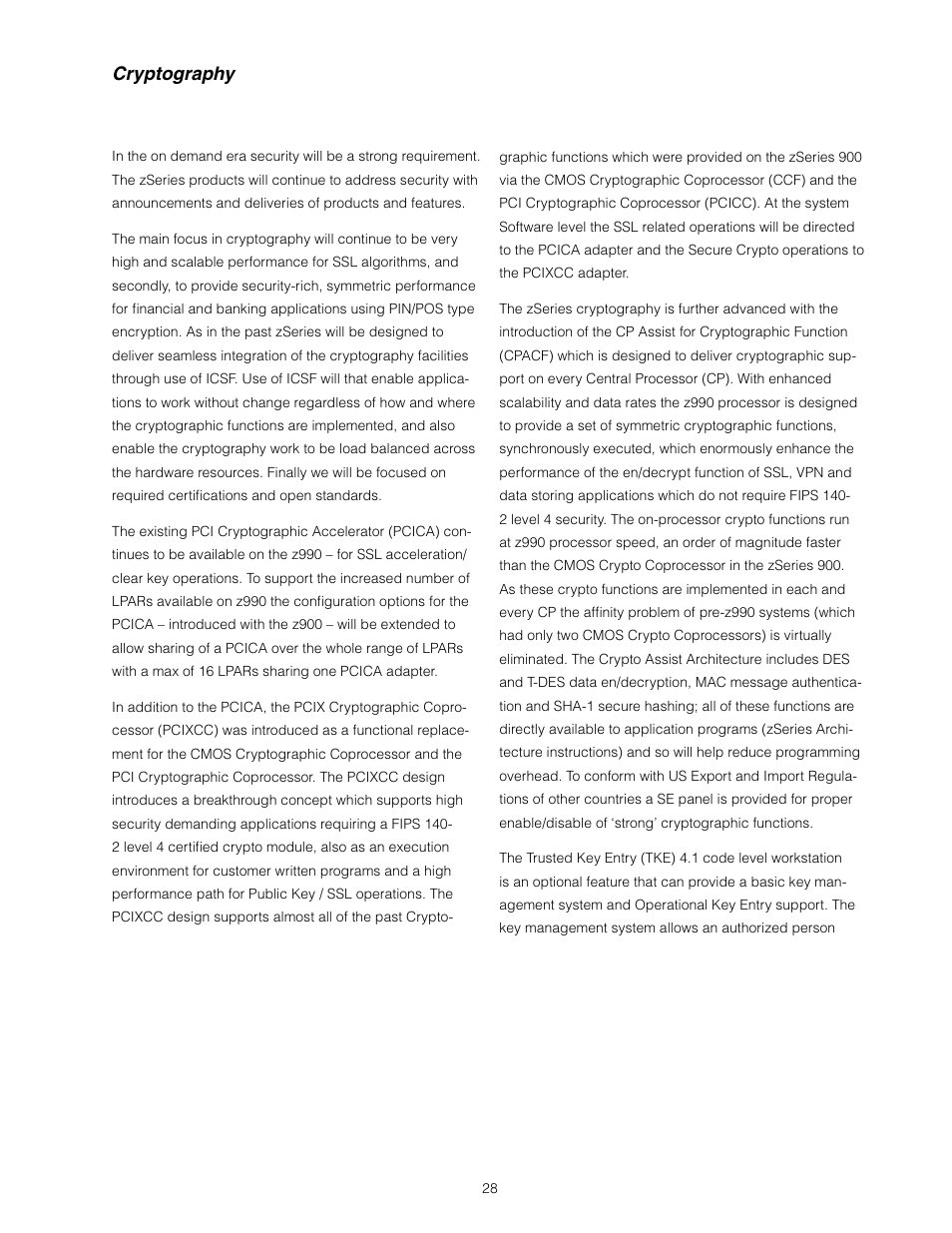 Cryptography | IBM z/OS User Manual | Page 28 / 88