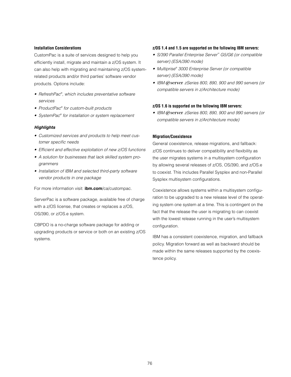 IBM z/OS User Manual | Page 76 / 88