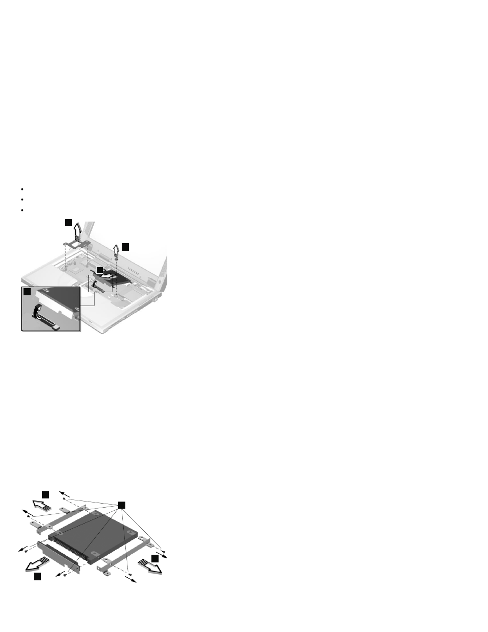 Rtc battery, cpu emi shield and hard disk drive | IBM 1412 User Manual | Page 46 / 91