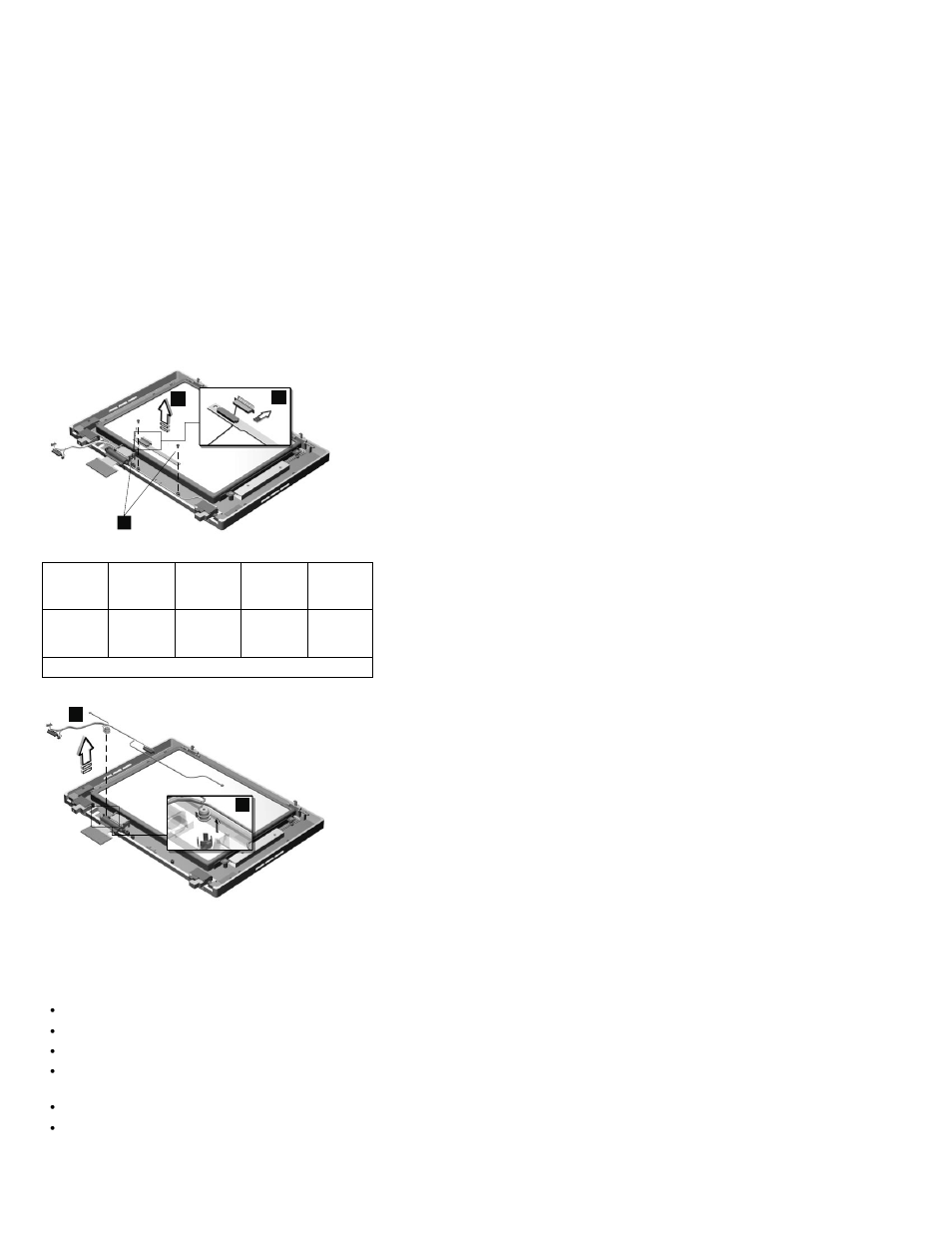 Lcd panel, lcd cable and inverter | IBM 1412 User Manual | Page 67 / 91