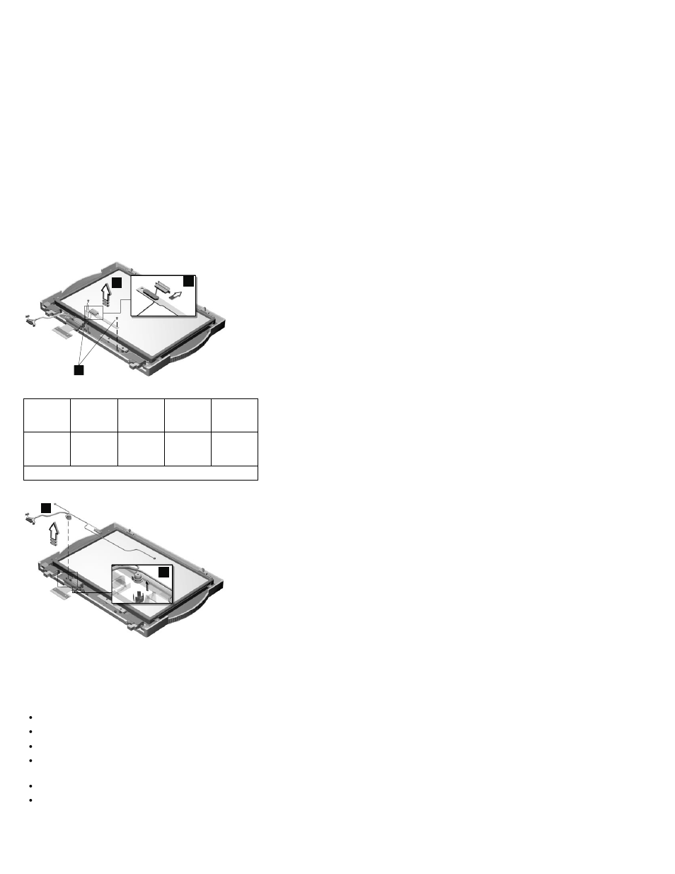 Lcd panel, lcd cable and inverter | IBM 1412 User Manual | Page 72 / 91