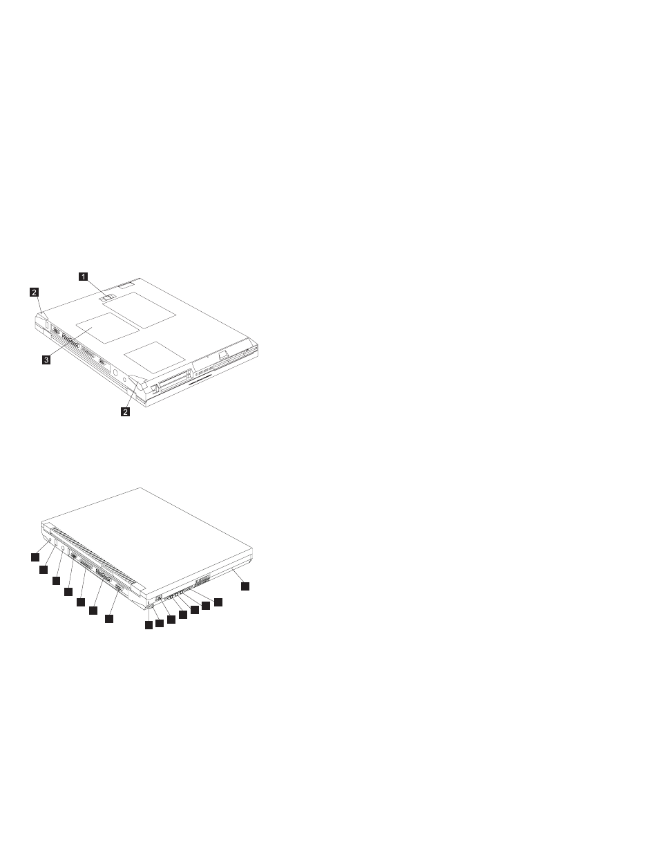 Bottom view, Rear view | IBM 1412 User Manual | Page 77 / 91