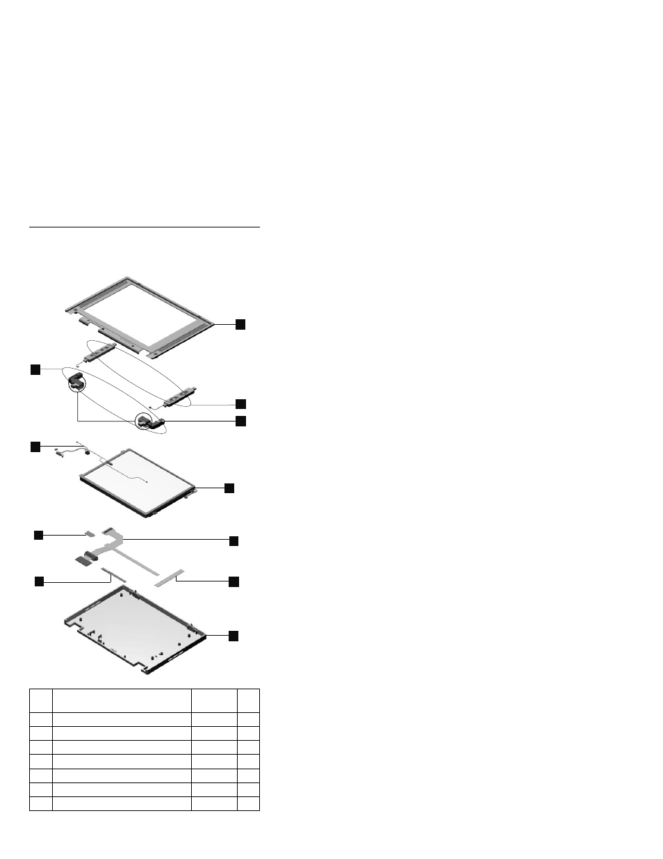 Lcd unit parts listing - 12.1 | IBM 1412 User Manual | Page 83 / 91