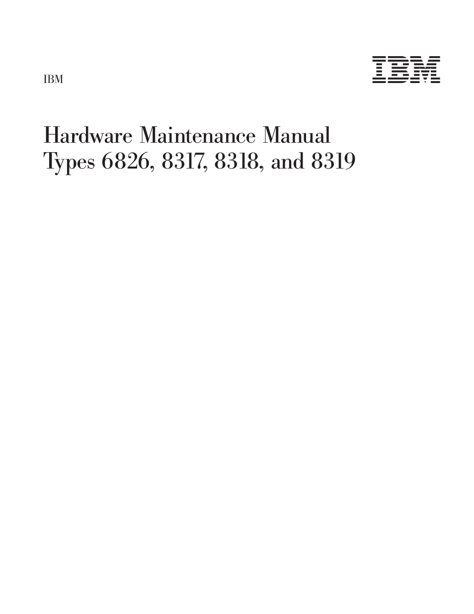 IBM 8317 User Manual | 152 pages