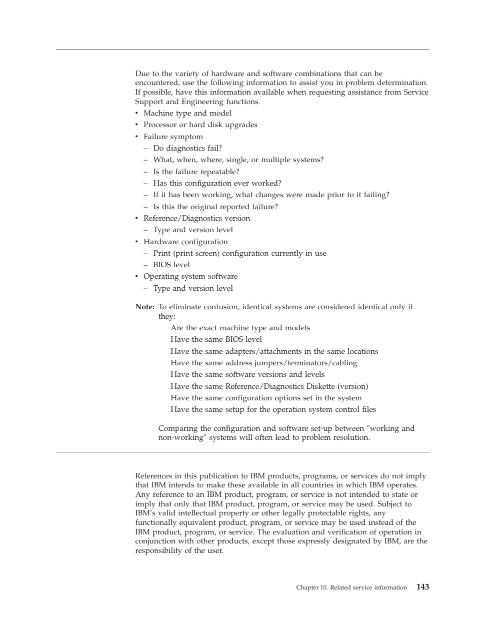 Problem determination tips, Notices | IBM 8317 User Manual | Page 149 / 152