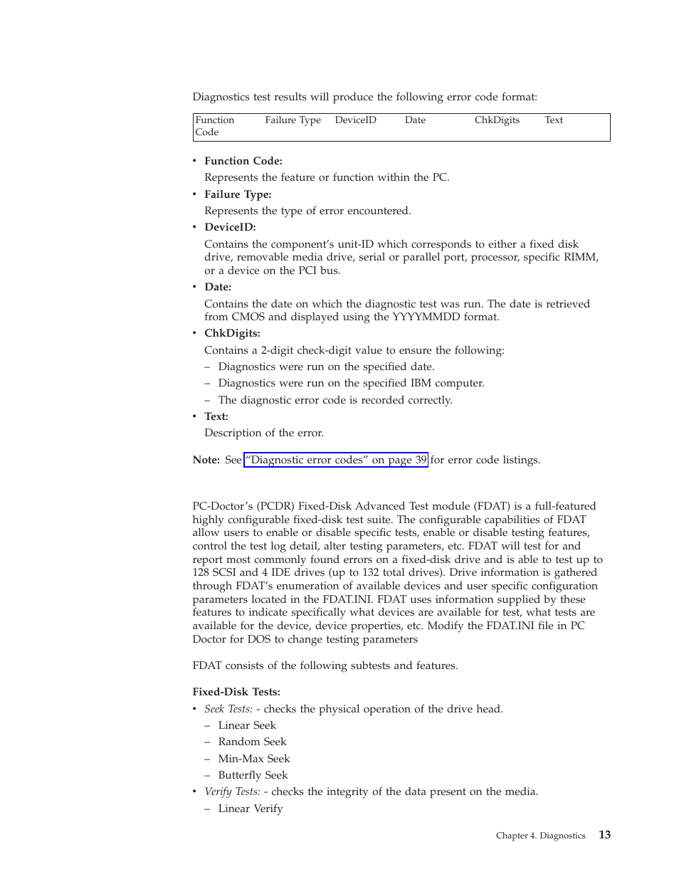 Test results, Fixed disk advanced test (fdat) | IBM 8317 User Manual | Page 19 / 152
