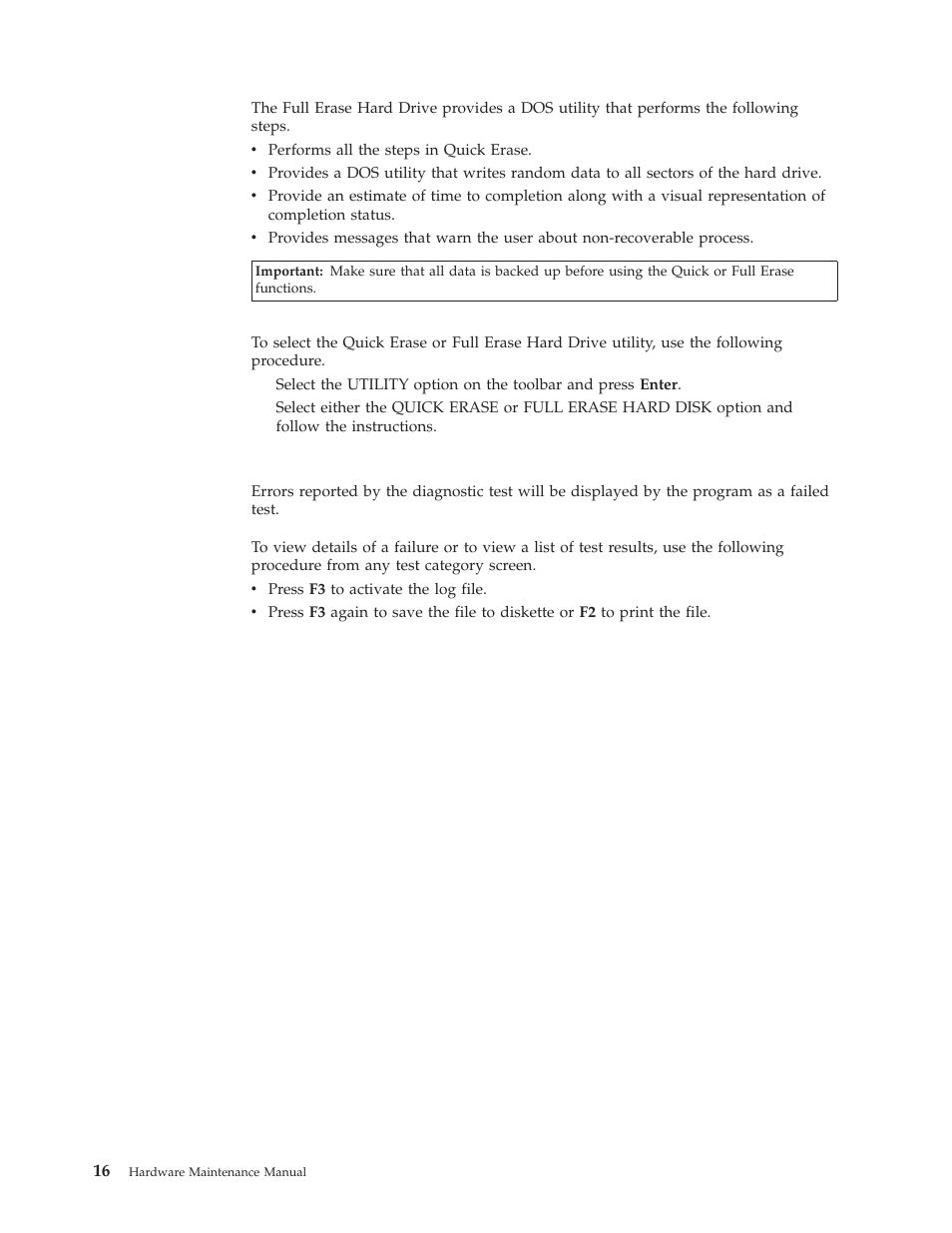 Viewing the test log | IBM 8317 User Manual | Page 22 / 152