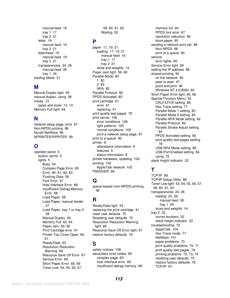 IBM INFOPRINT 1116 User Manual | Page 117 / 120