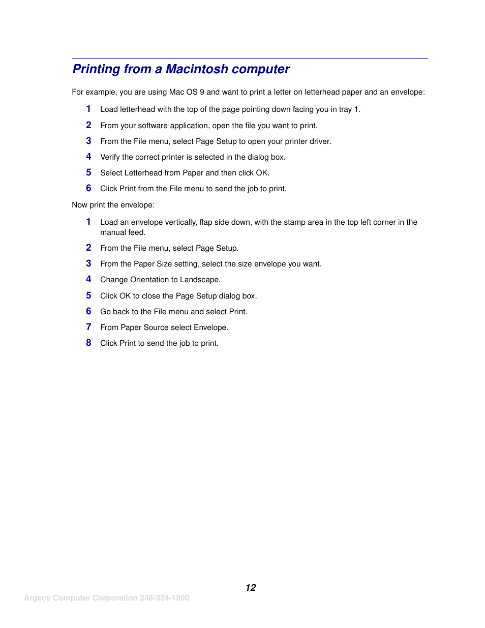 Printing from a macintosh computer | IBM INFOPRINT 1116 User Manual | Page 16 / 120