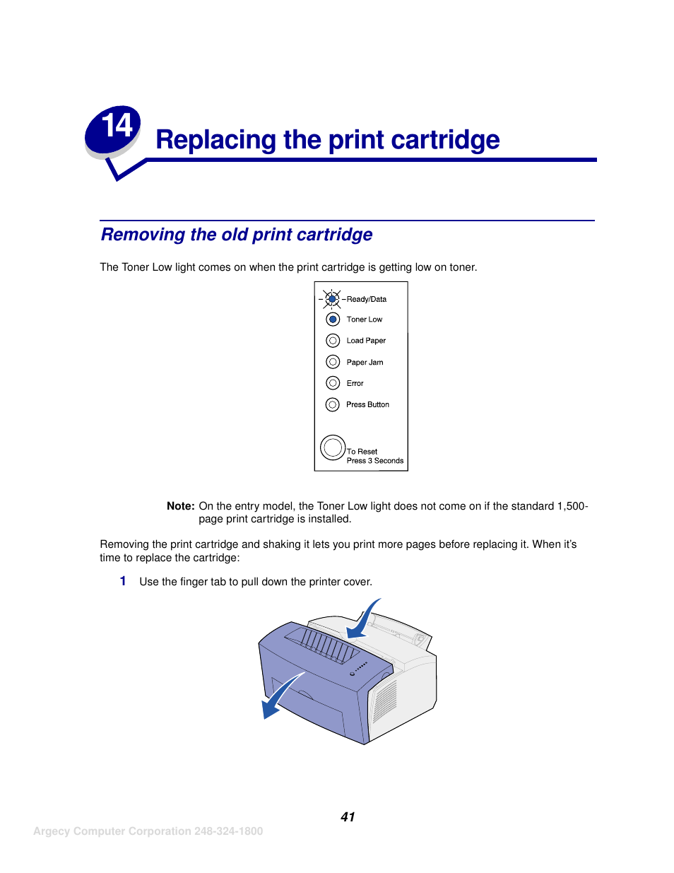 Replacing the print cartridge | IBM INFOPRINT 1116 User Manual | Page 45 / 120