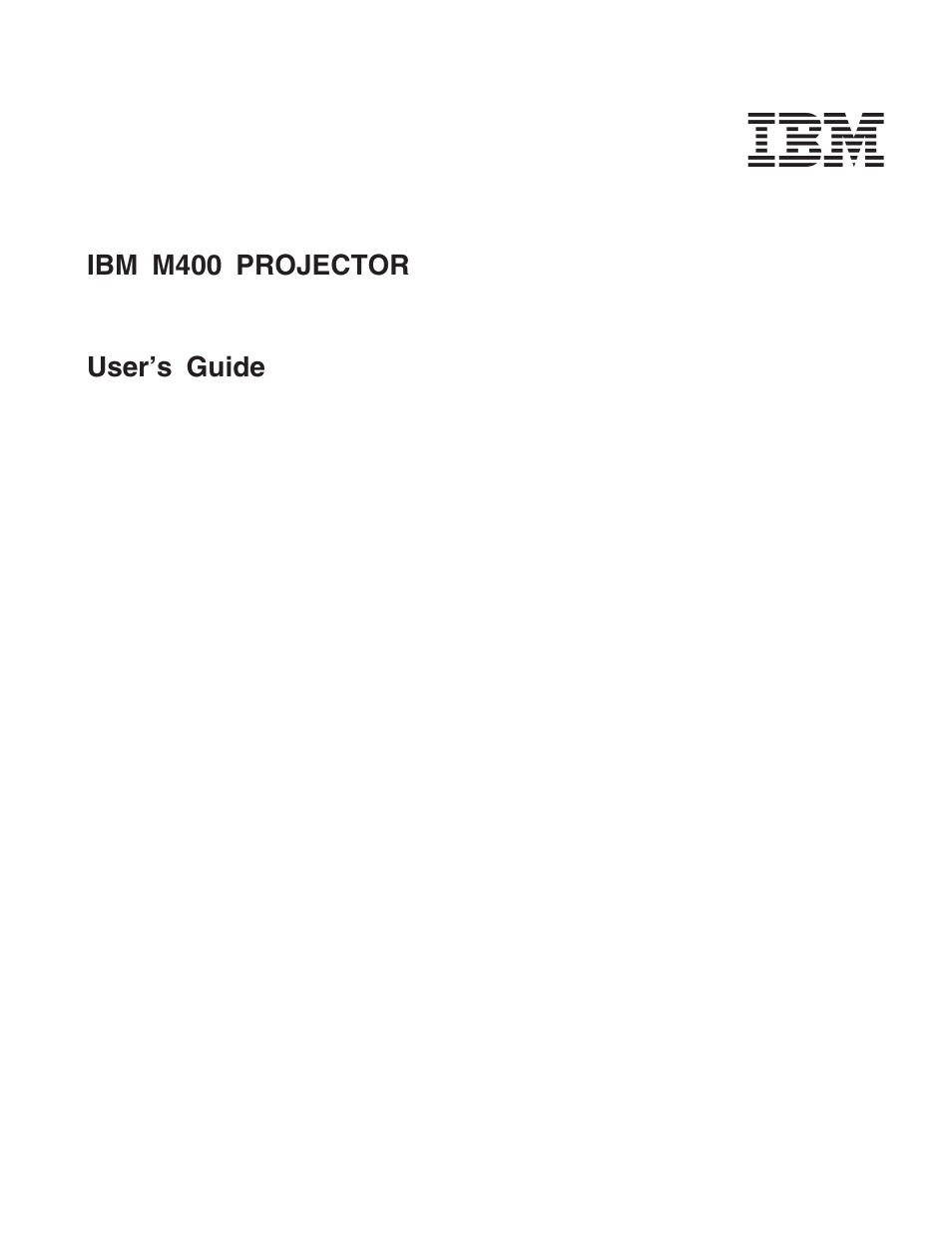 IBM M400 User Manual | 86 pages