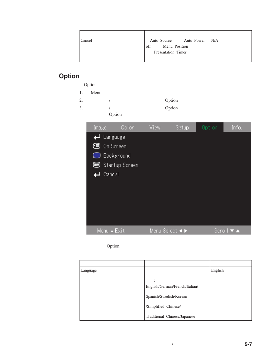 Option | IBM M400 User Manual | Page 39 / 86