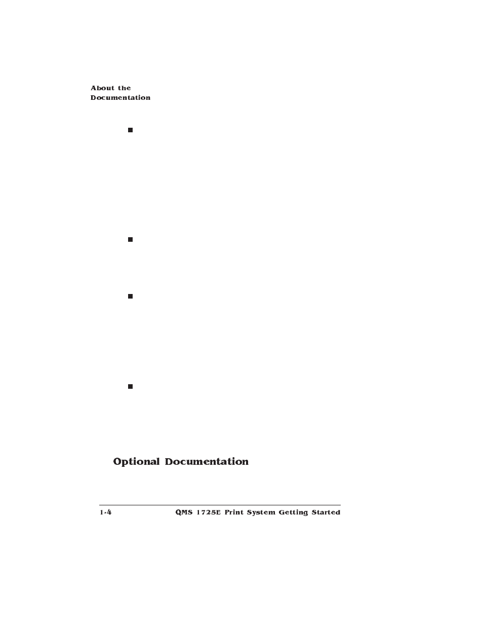 Optional documentation | IBM Print System QMS 1725E User Manual | Page 12 / 94