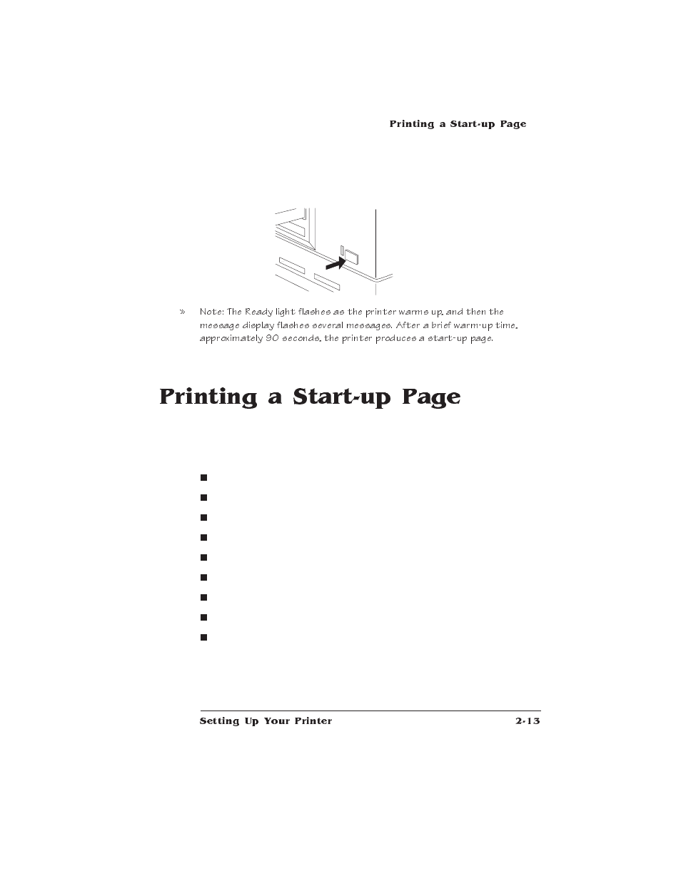 Printing a start-up page | IBM Print System QMS 1725E User Manual | Page 37 / 94