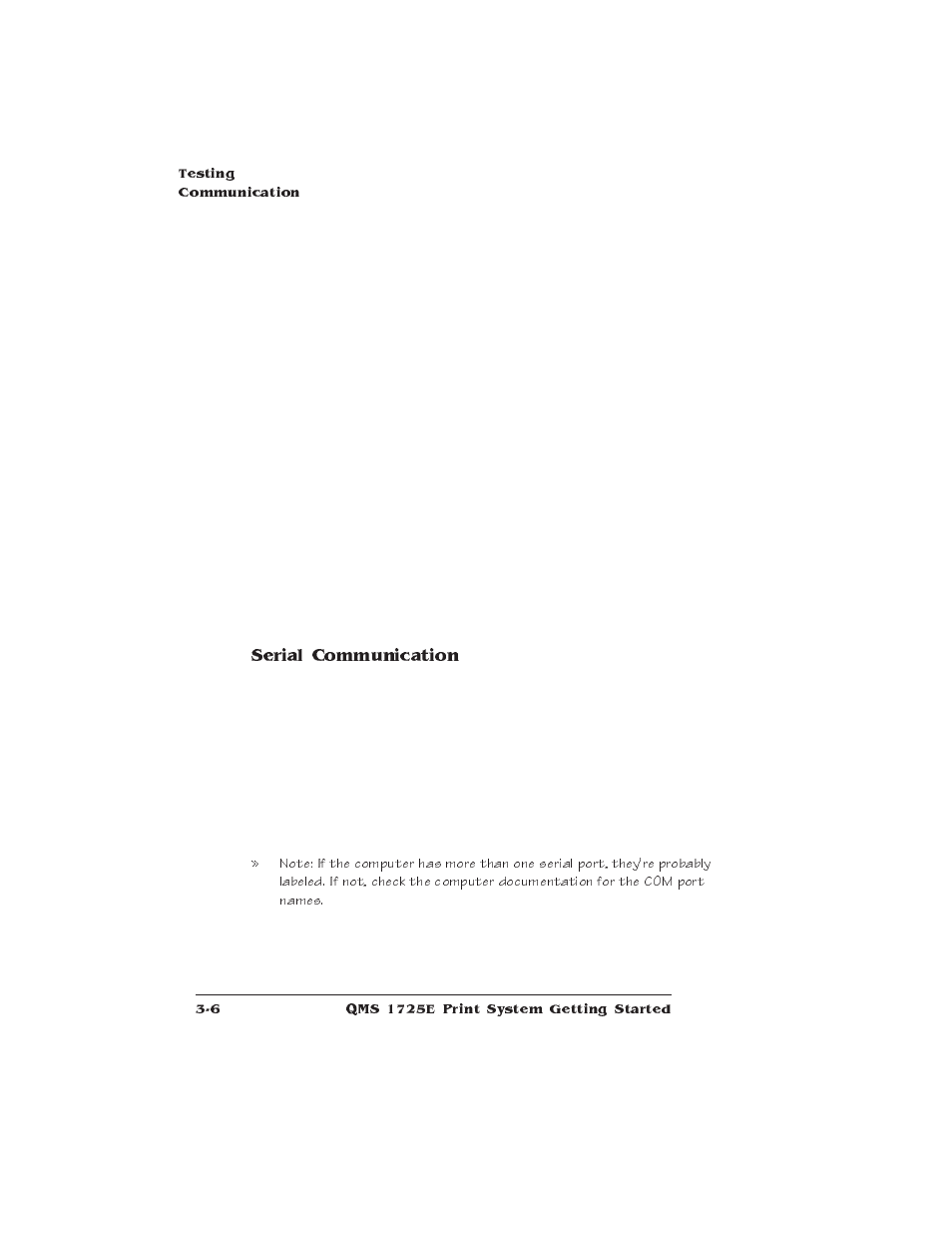 Connecting via the serial port | IBM Print System QMS 1725E User Manual | Page 46 / 94