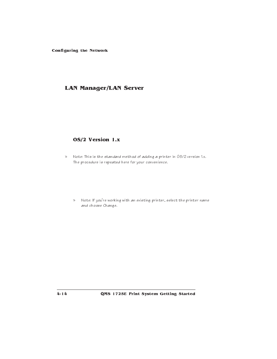 Lan manager/lan server | IBM Print System QMS 1725E User Manual | Page 66 / 94