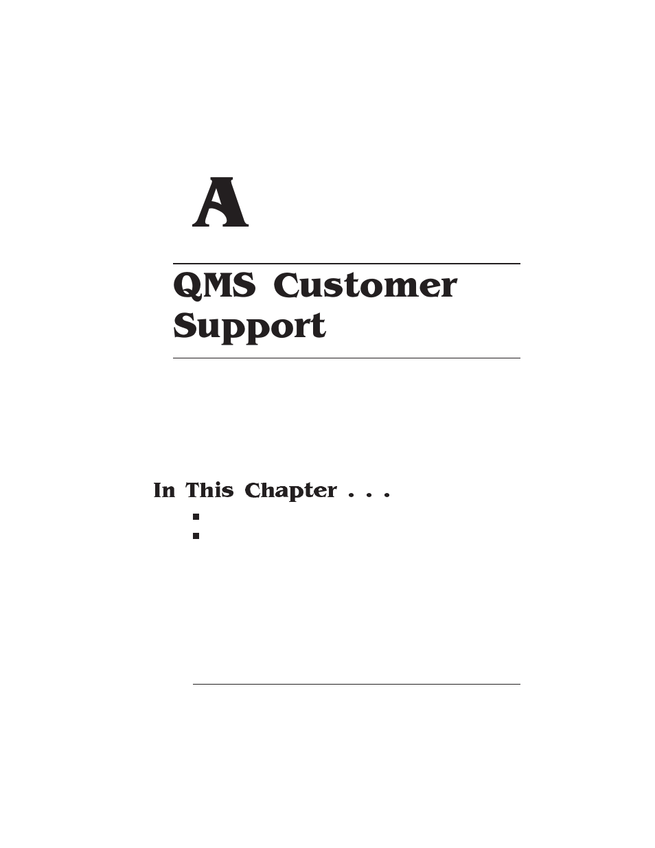 Qms customer support | IBM Print System QMS 1725E User Manual | Page 81 / 94