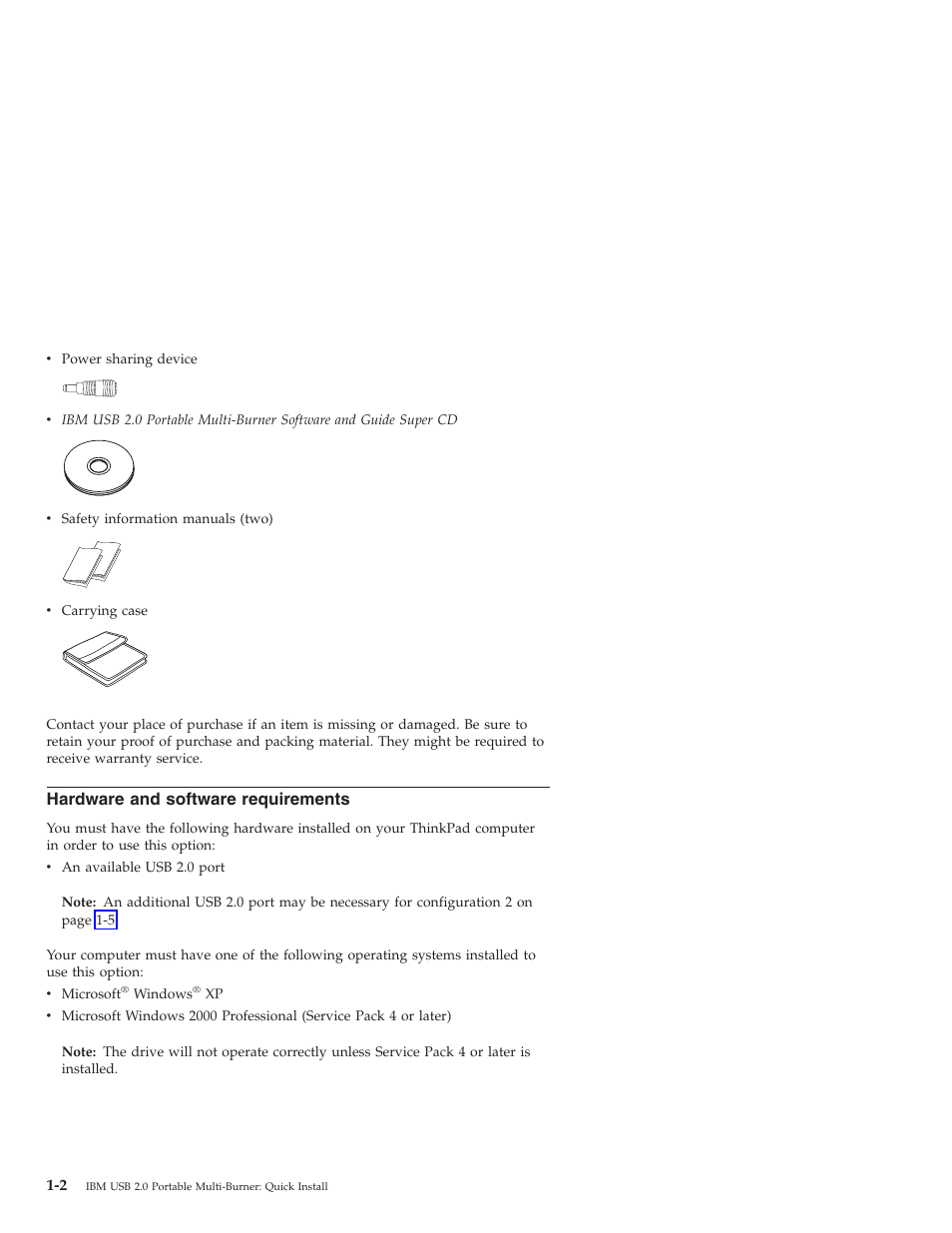 Hardware and software requirements, Hardware, Software | Requirements | IBM 22P9189 User Manual | Page 16 / 138