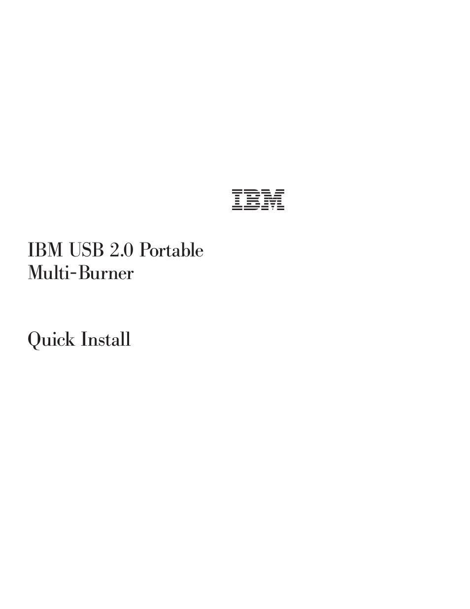 Portable, Multi-burner, Quick | Install | IBM 22P9189 User Manual | Page 3 / 138