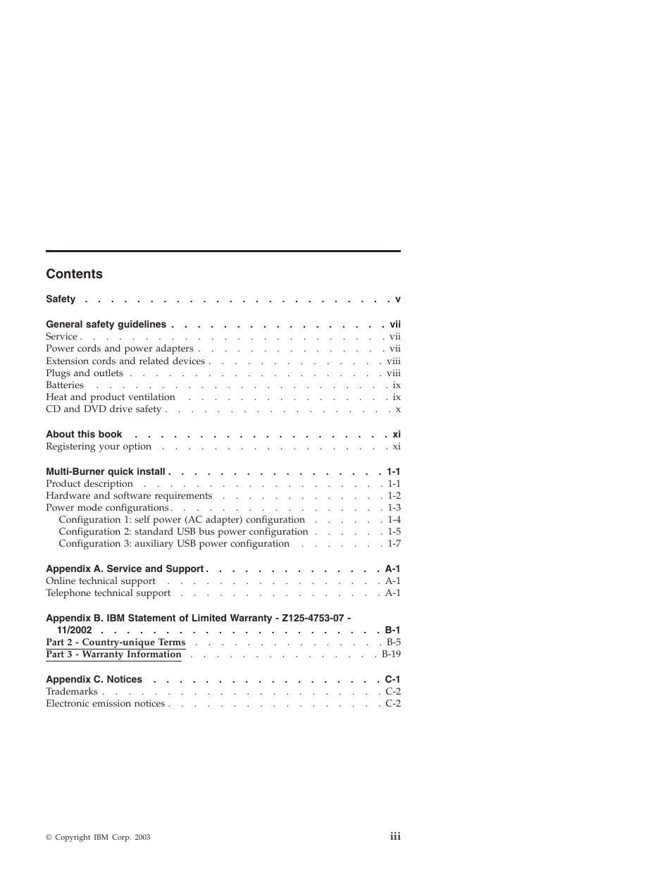 IBM 22P9189 User Manual | Page 5 / 138