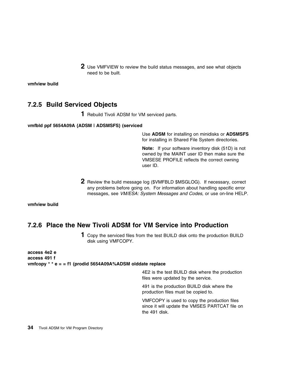 5 build serviced objects | IBM TIVOLI ADSTAR 5697-VM3 User Manual | Page 38 / 62