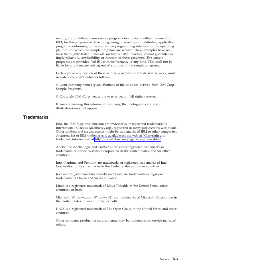 Trademarks | IBM GC23-7753-05 User Manual | Page 49 / 56