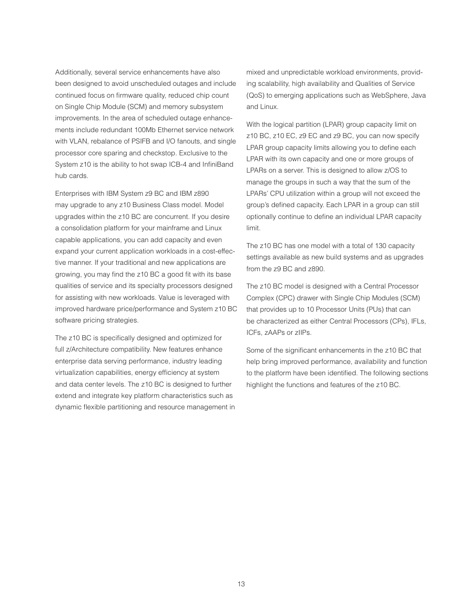 IBM Z10 BUISNESS CLASS Z10 BC User Manual | Page 13 / 67