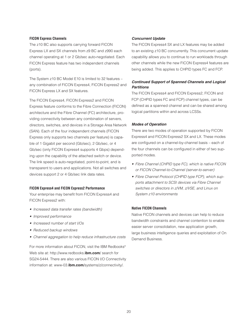 IBM Z10 BUISNESS CLASS Z10 BC User Manual | Page 20 / 67