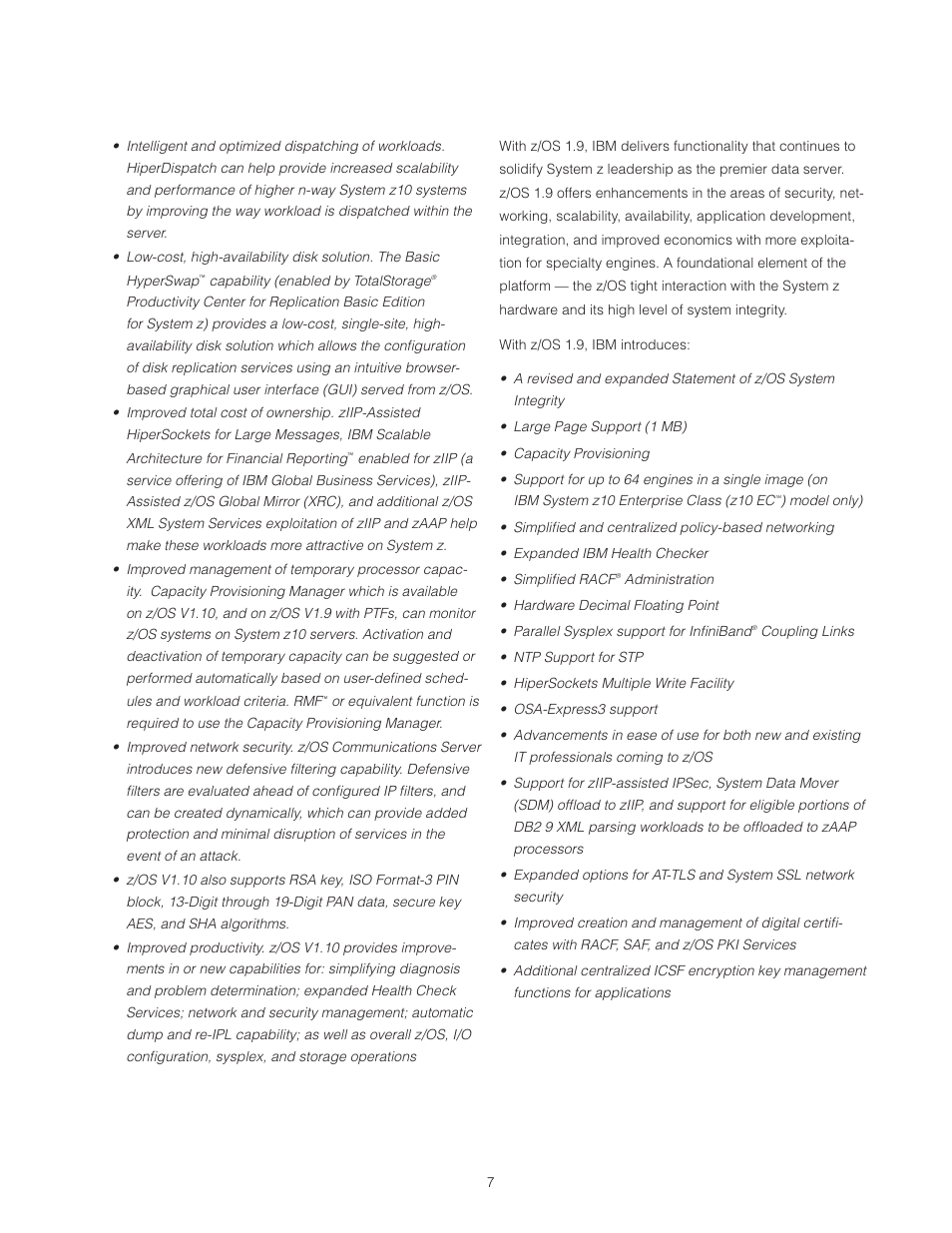 IBM Z10 BUISNESS CLASS Z10 BC User Manual | Page 7 / 67