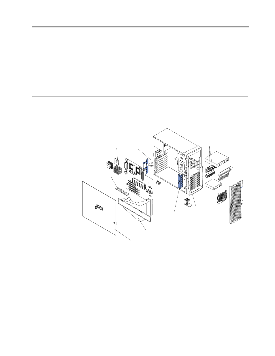 Chapter 5. installing options, Major components of the xseries 220 server, Chapter 5.installing options | Chapter 5. installing options | IBM 220 User Manual | Page 37 / 148
