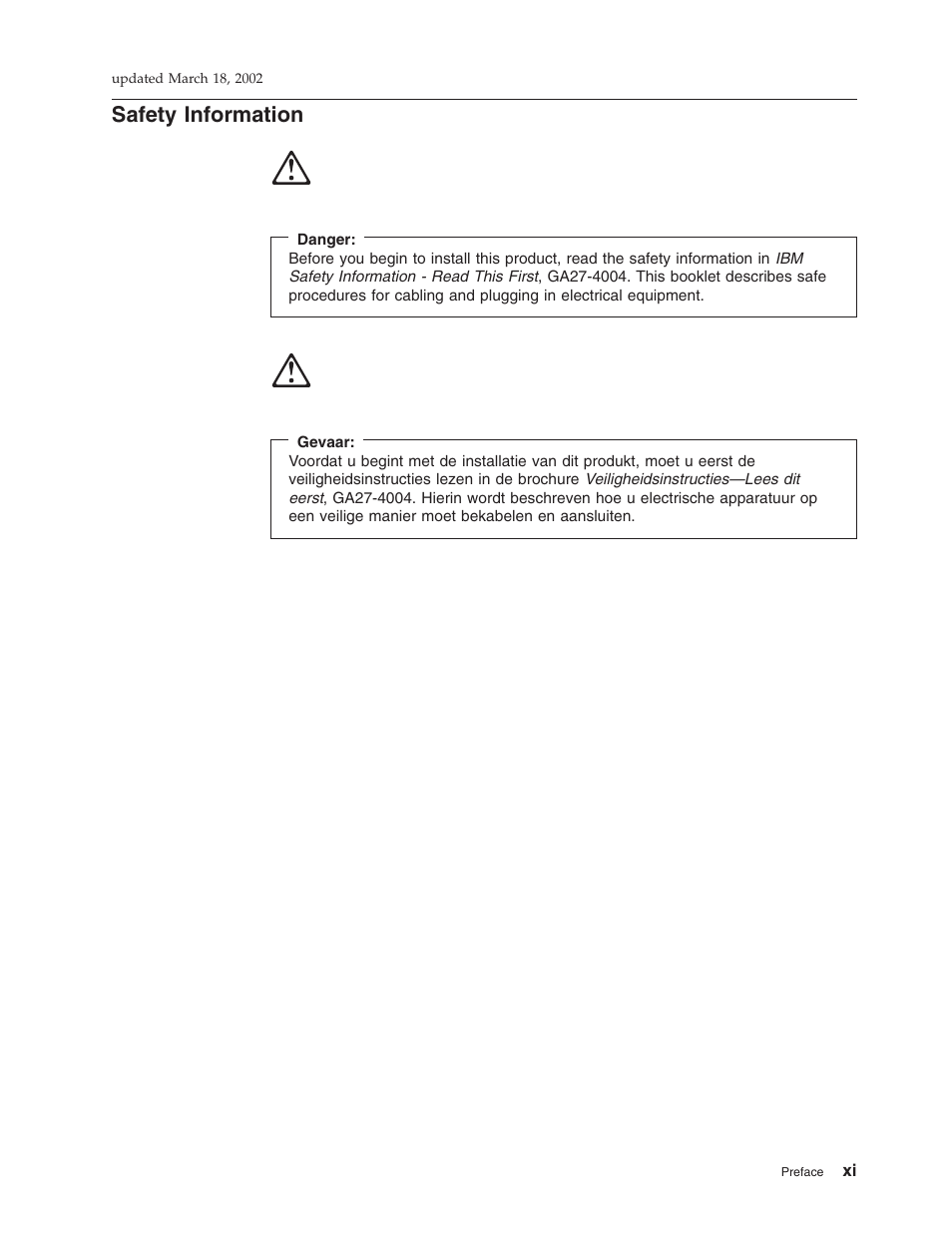 Safety information | IBM TM7 User Manual | Page 11 / 210