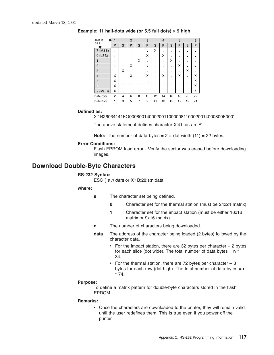 Download double-byte characters | IBM TM7 User Manual | Page 141 / 210