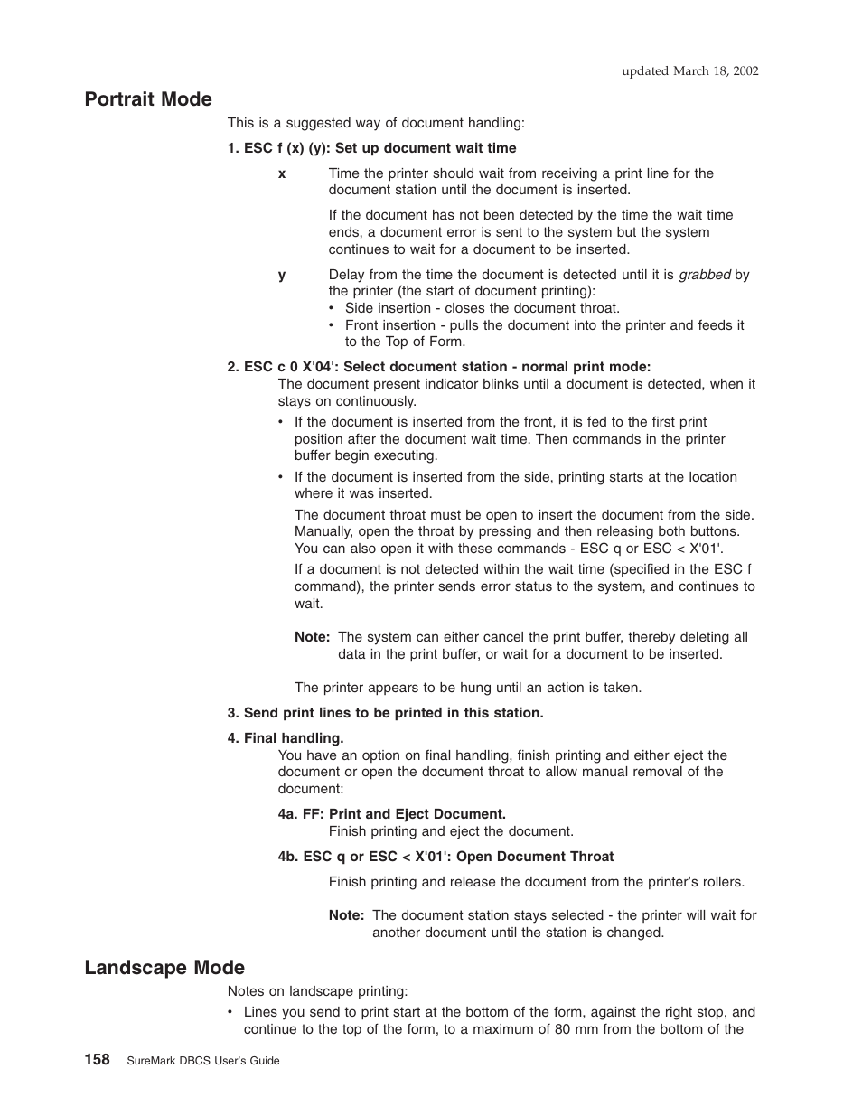 Portrait mode, Landscape mode, Portrait mode landscape mode | IBM TM7 User Manual | Page 182 / 210