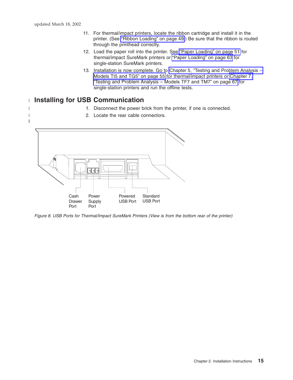 Installing for usb communication | IBM TM7 User Manual | Page 39 / 210