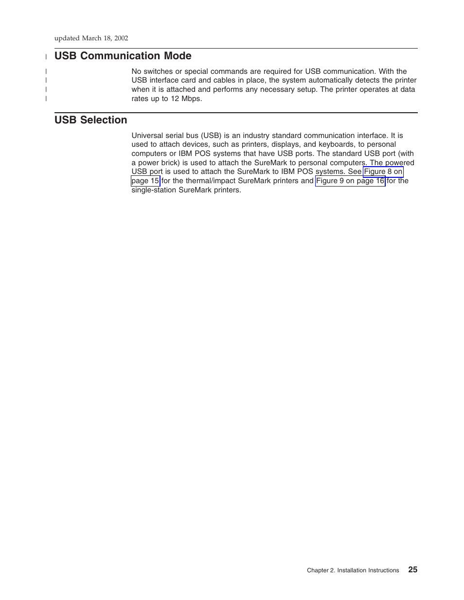 Usb communication mode, Usb selection, Usb communication mode usb selection | IBM TM7 User Manual | Page 49 / 210