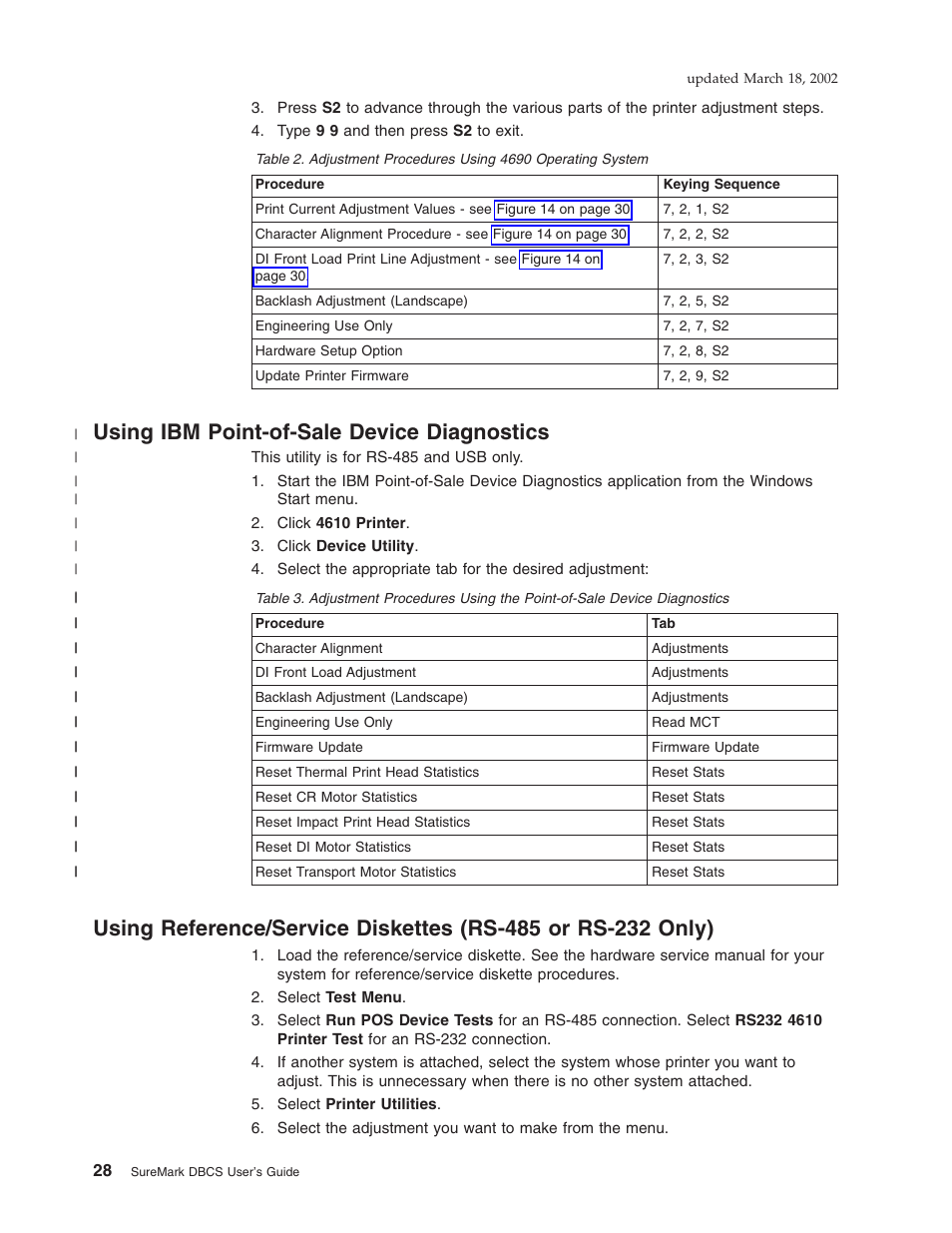 Using ibm point-of-sale device diagnostics | IBM TM7 User Manual | Page 52 / 210