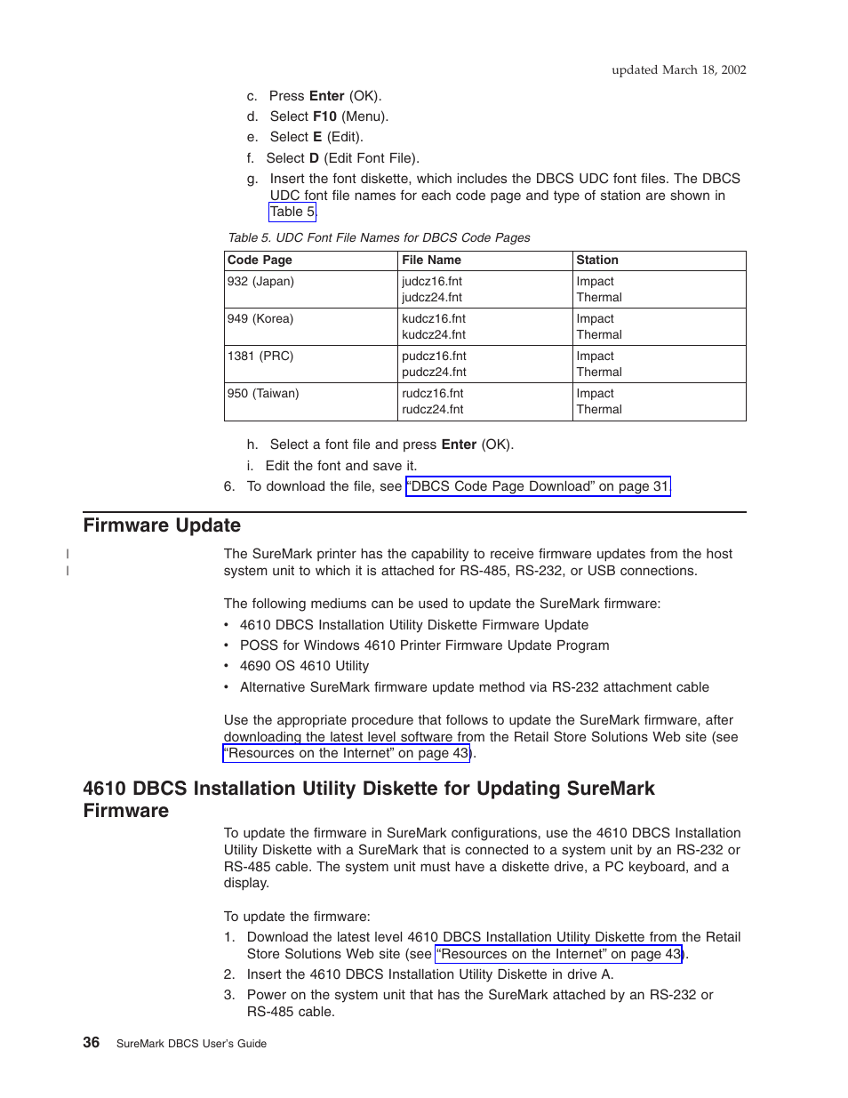 Firmware update | IBM TM7 User Manual | Page 60 / 210