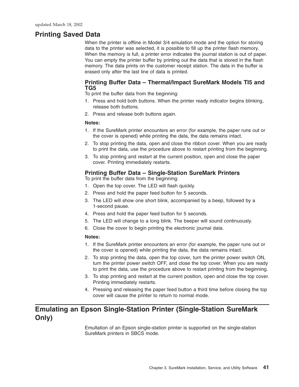 Printing saved data | IBM TM7 User Manual | Page 65 / 210