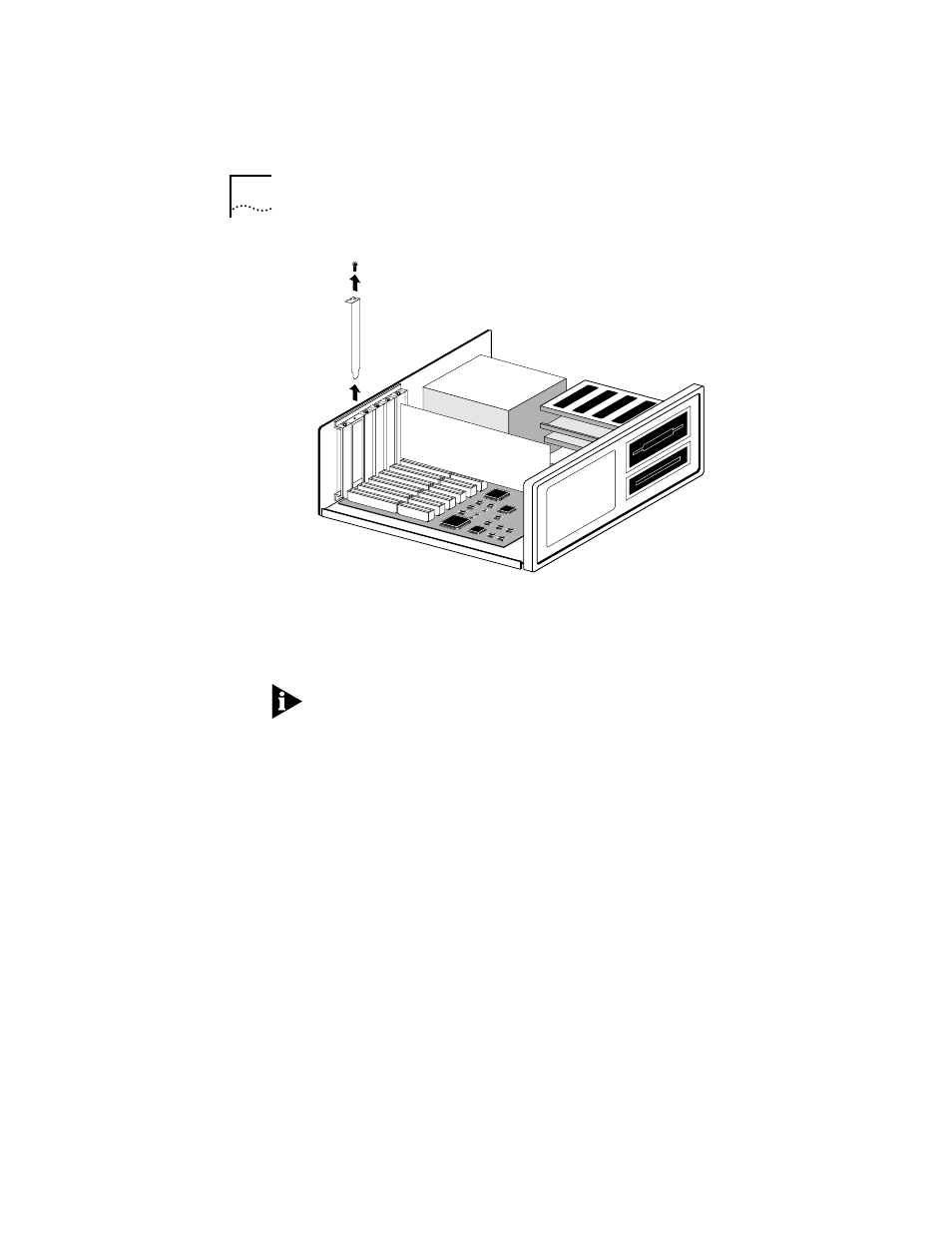 Figure2-3 removing the backplate, 2 remove the screw holding the expansion slot’s ba, 3 insert the 3c619c adapter into the empty expansi | 4 replace the pc’s cover, 5 proceed to the next section, “connecting to the | IBM 09-0572-000 User Manual | Page 24 / 101