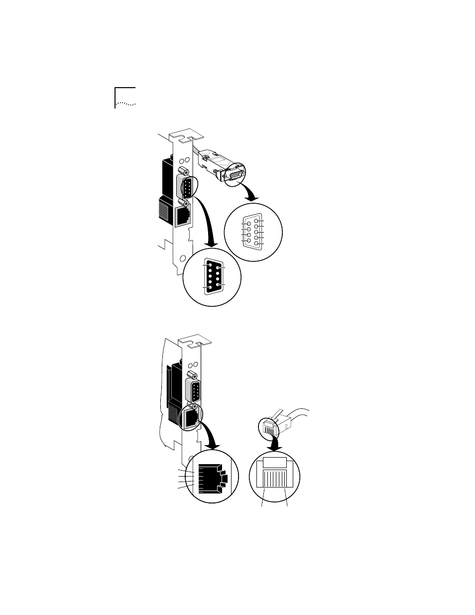 Figureb-1 db-9 connector pin assignments, Figureb-2 rj-45 connector pin assignments, B-2 a | B: s | IBM 09-0572-000 User Manual | Page 77 / 101