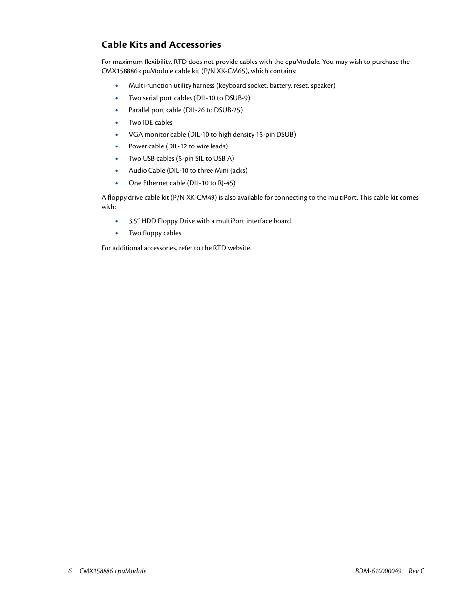 Cable kits and accessories | IBM BDM-610000049 User Manual | Page 16 / 120