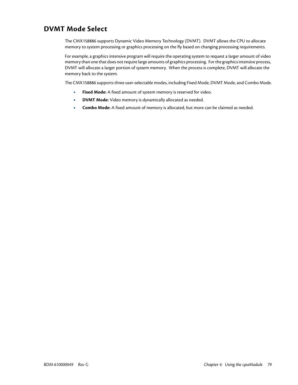Dvmt mode select | IBM BDM-610000049 User Manual | Page 89 / 120