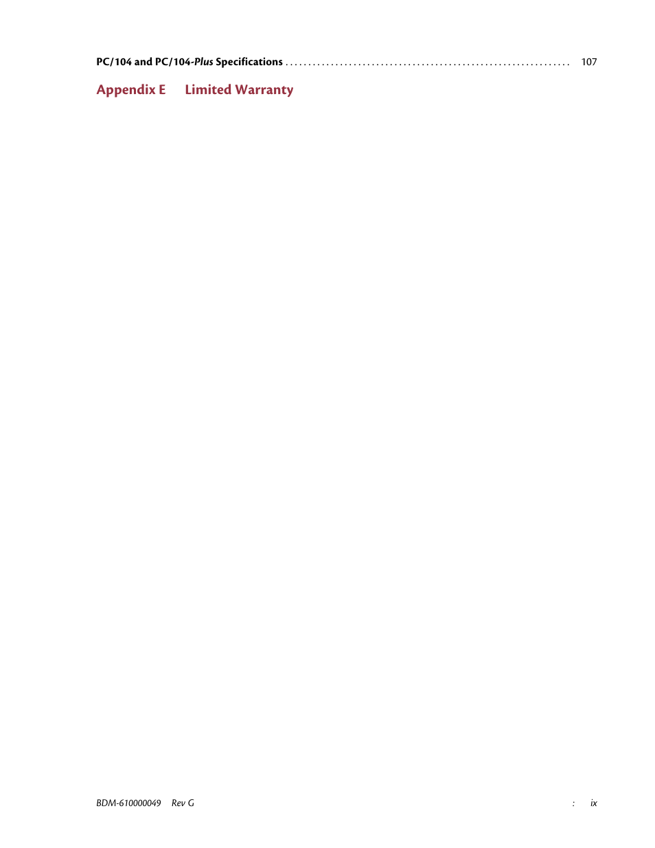 Appendix e limited warranty | IBM BDM-610000049 User Manual | Page 9 / 120