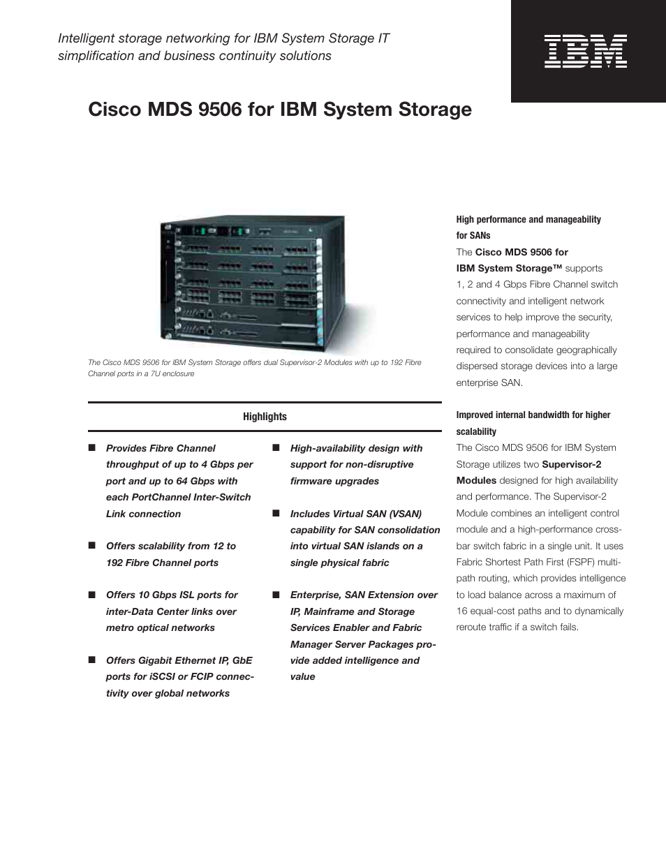 IBM MDS 9506 User Manual | 6 pages